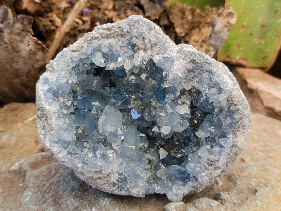 Natural Blue Celestite Specimens x 2 From Sakoany, Madagascar