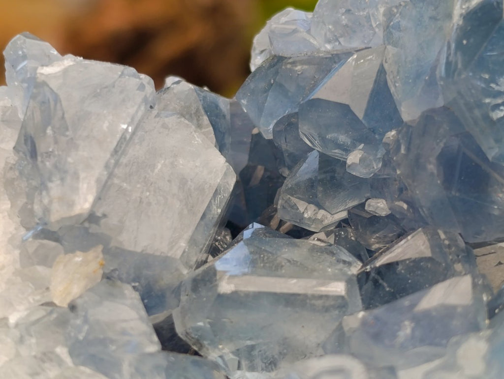 Natural Blue Celestite Specimens x 2 From Sakoany, Madagascar