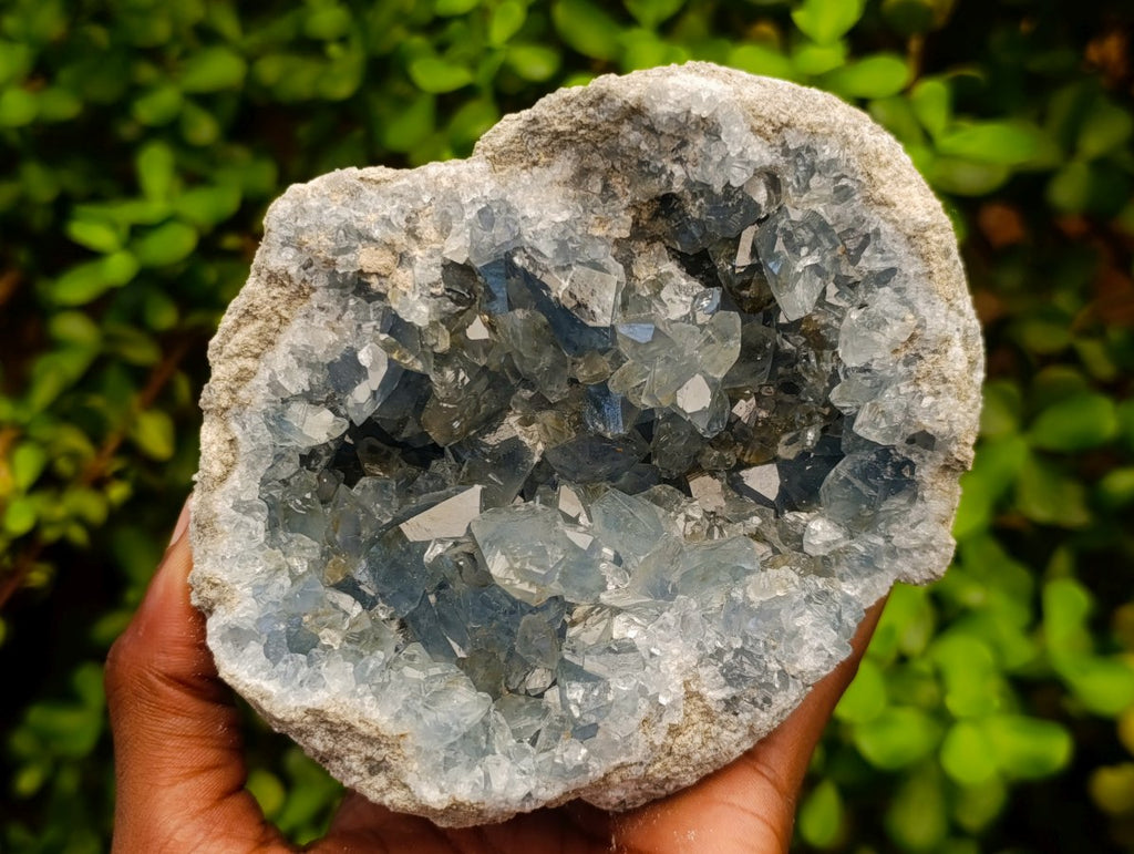 Natural Blue Celestite Specimens x 2 From Sakoany, Madagascar