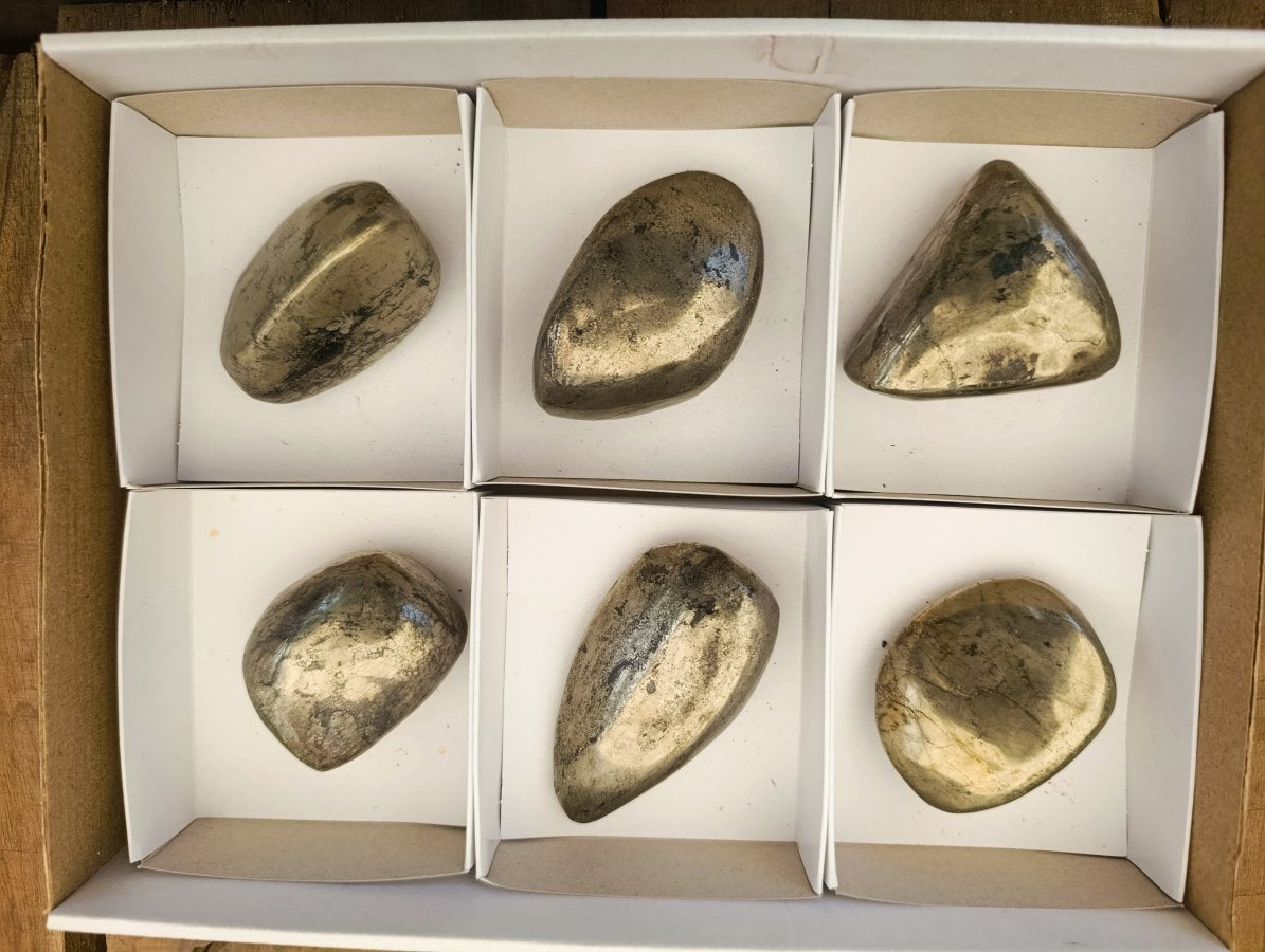 Polished Basalt Pharaoh Stone Free Forms x 6 From Iron Duke Mine, Zimbabwe
