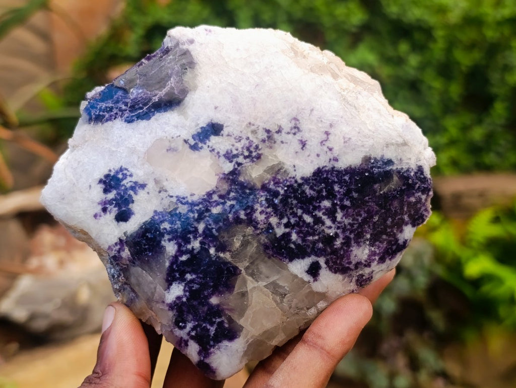 Polished One Side Lithium Silver Leaf Lepidolite Slices x 4 From Zimbabwe