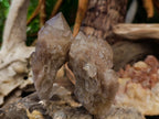 Natural Cascading White Phantom Smokey Luena Quartz Clusters x 6 From Luena, Congo