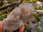 Natural Cascading White Phantom Smokey Luena Quartz Clusters x 6 From Luena, Congo