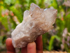Natural Cascading White Phantom Smokey Luena Quartz Clusters x 6 From Luena, Congo