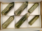 Polished Fuchsite Quartz Display Crystals x 6 From Andakatany, Madagascar