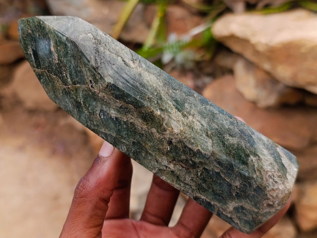 Polished Fuchsite Quartz Display Crystals x 6 From Andakatany, Madagascar