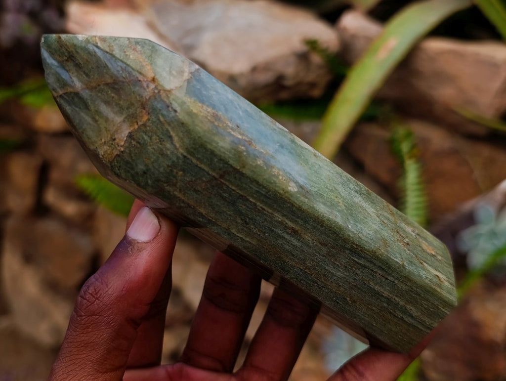 Polished Fuchsite Quartz Display Crystals x 6 From Andakatany, Madagascar
