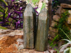Polished Fuchsite Quartz Display Crystals x 6 From Andakatany, Madagascar