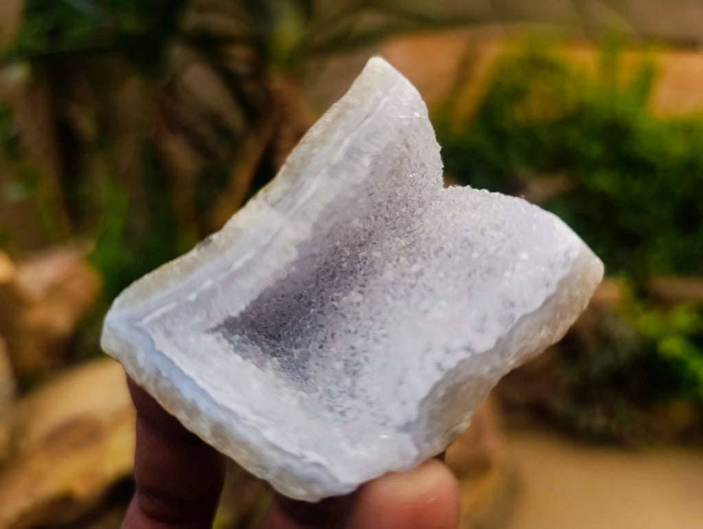 Polished One Side Blue Lace Agate Geodes x 12 From Nsanje, Malawi