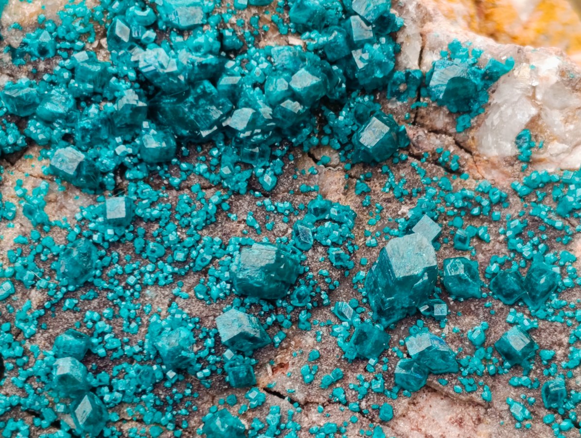 Natural Large Dioptase Specimen on Dolomite Matrix x 1 From Tantara Mine, Congo