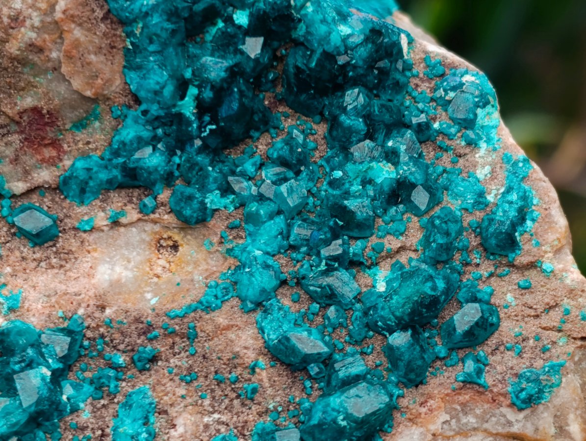 Natural Large Dioptase Specimen on Dolomite Matrix x 1 From Tantara Mine, Congo