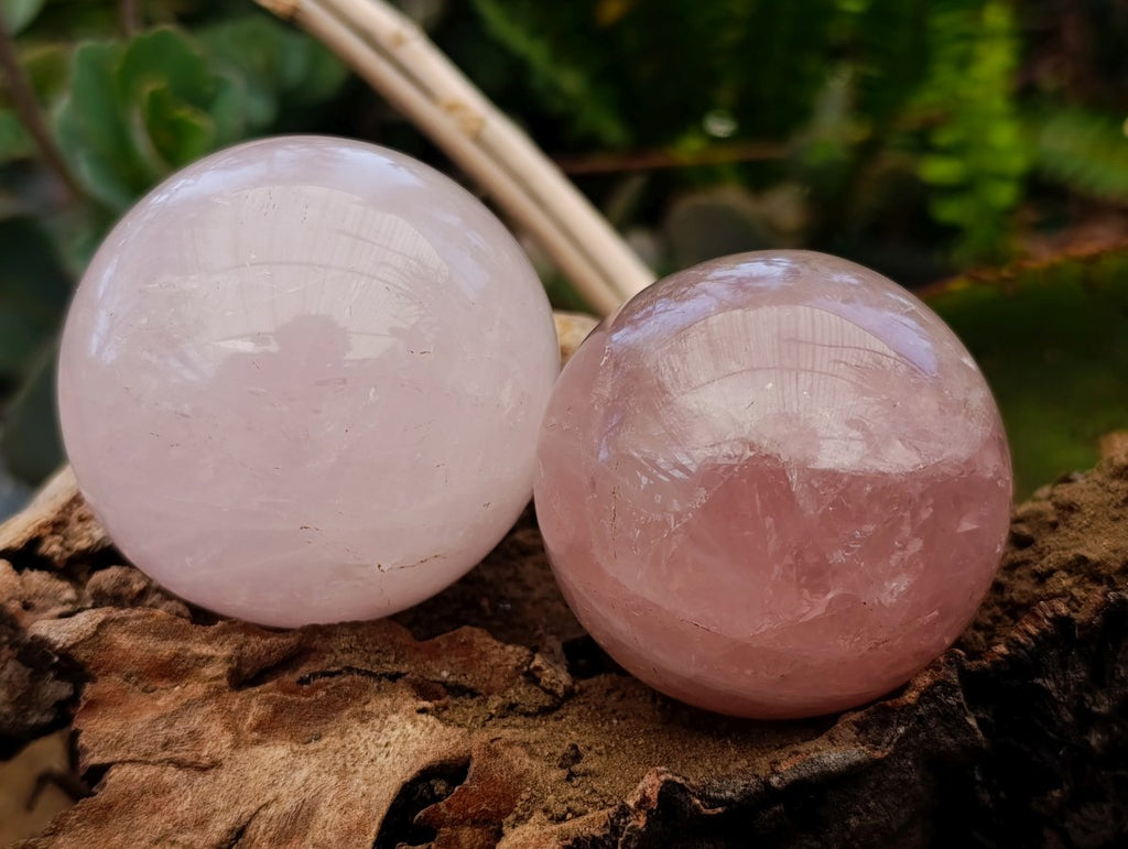 Polished Gemmy Rose Quartz Spheres x 6 From Madagascar