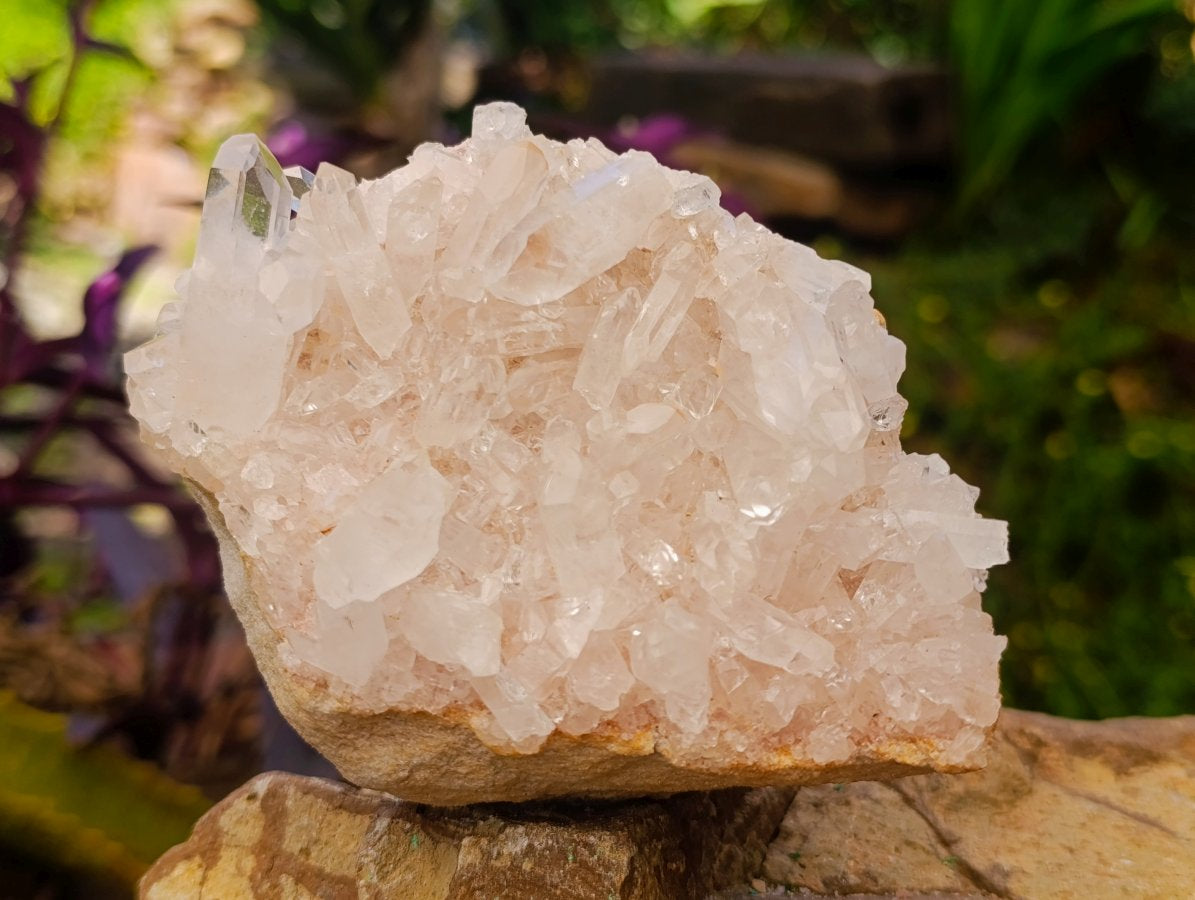Natural Malagasy Quartz Clusters x 4 From Madagascar