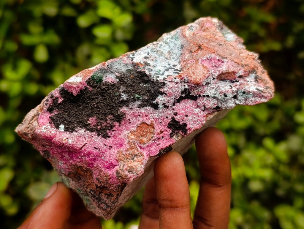 Natural Salrose Cobaltoan Dolomite Specimens with Heterogenite x 4 From Kakanda, Congo