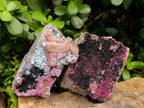 Natural Salrose Cobaltoan Dolomite Specimens with Heterogenite x 4 From Kakanda, Congo