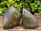 Polished Chrome Verdite Gemstone Standing Display Pieces x 12 From Zimbabwe