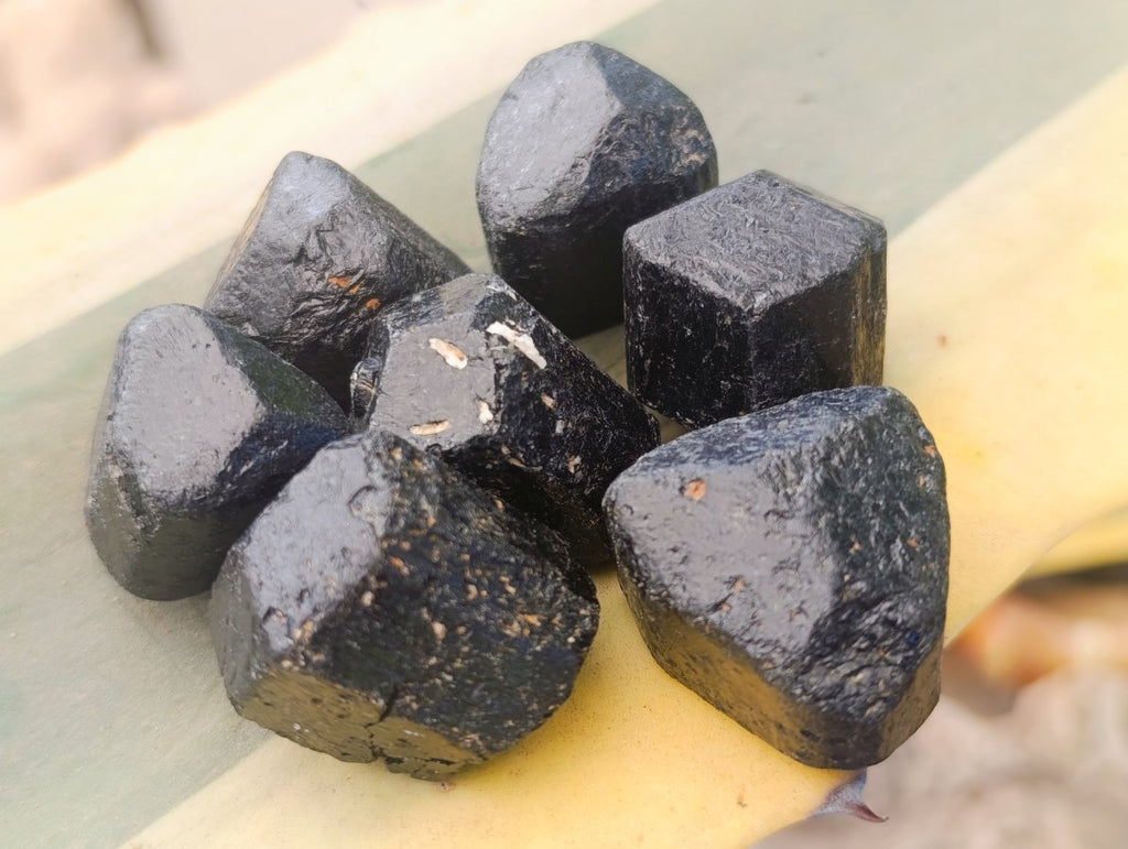 Natural Mix of Schorl Black Tourmaline Crystals x 35 From Zimbabwe