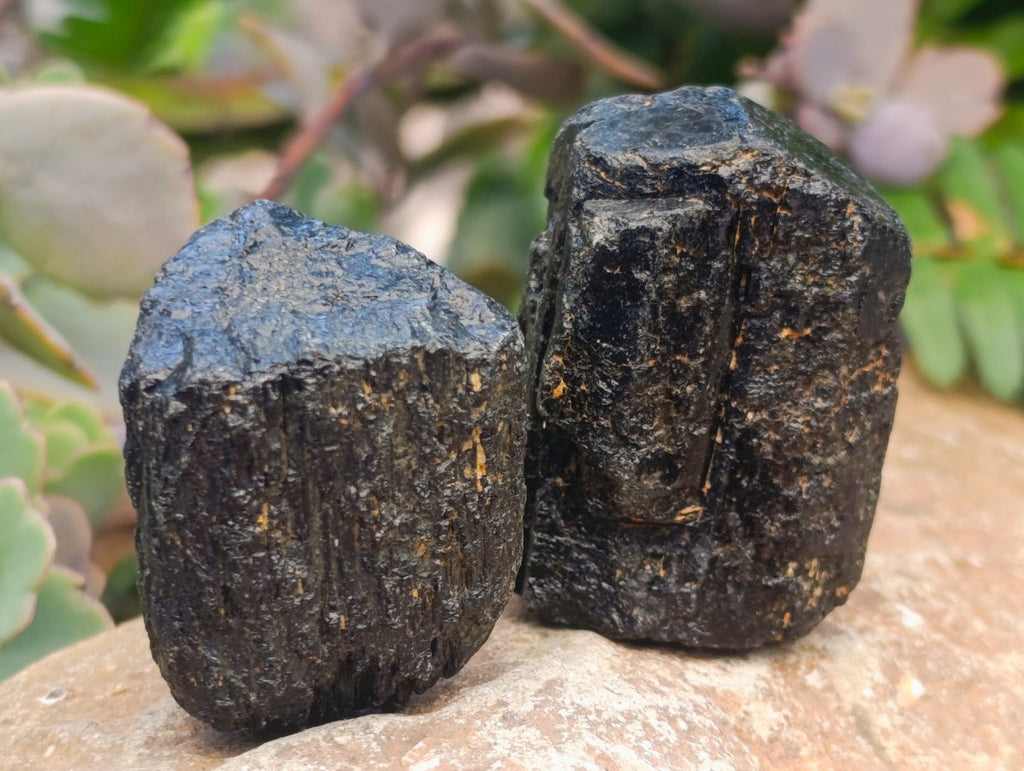 Natural Mix of Schorl Black Tourmaline Crystals x 35 From Zimbabwe