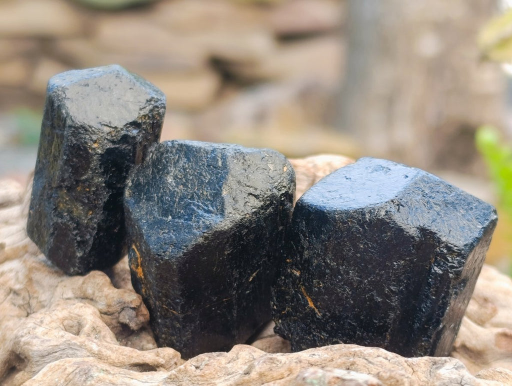 Natural Mix of Schorl Black Tourmaline Crystals x 35 From Zimbabwe