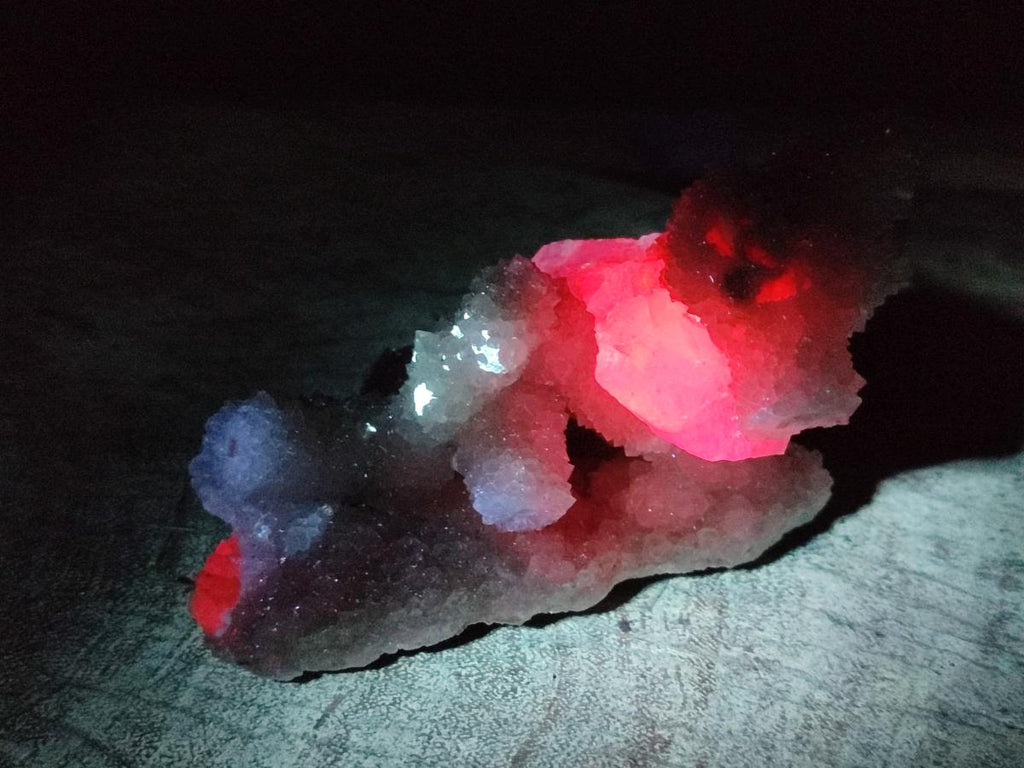 Natural Drusy Snow Finger Quartz Coated Clusters x 2 From Albert's Mountain, Lesotho