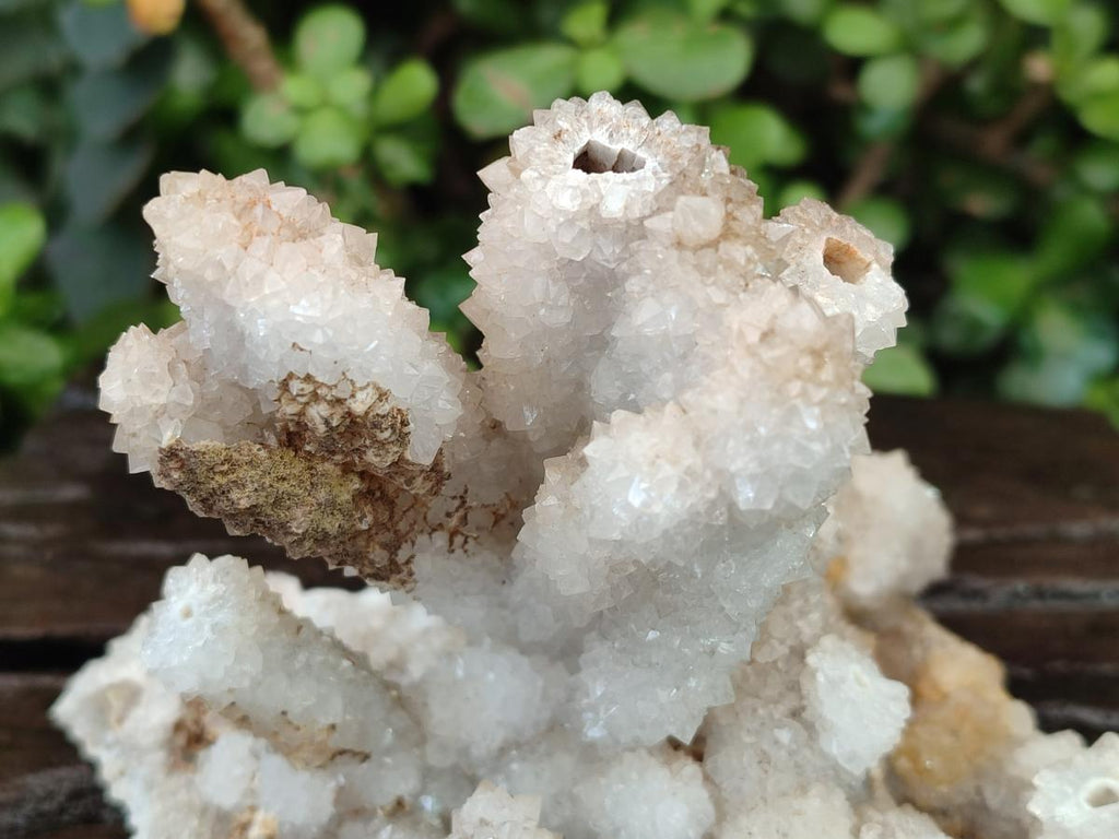 Natural Drusy Snow Finger Quartz Coated Clusters x 2 From Albert's Mountain, Lesotho