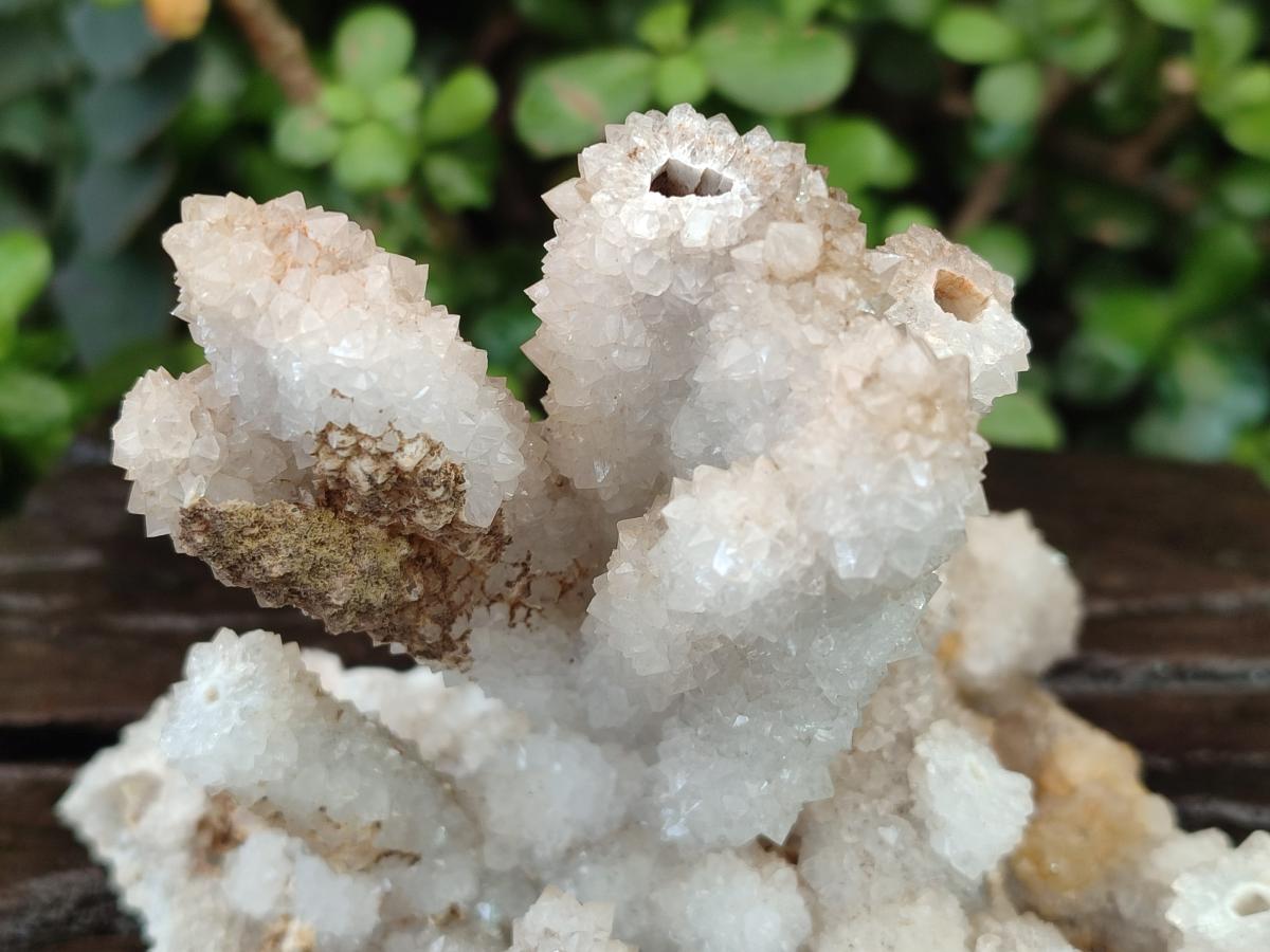 Natural Drusy Snow Finger Quartz Coated Clusters x 2 From Albert's Mountain, Lesotho