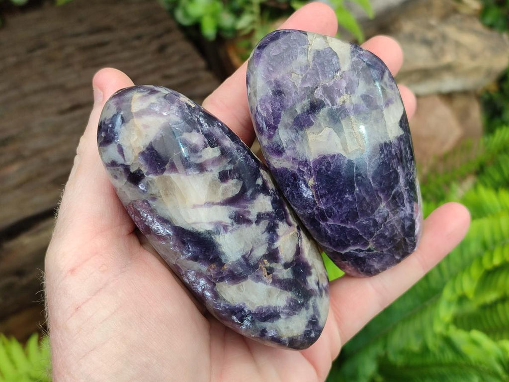 Polished Lepidolite Standing Display Pieces x 6 From Zimbabwe