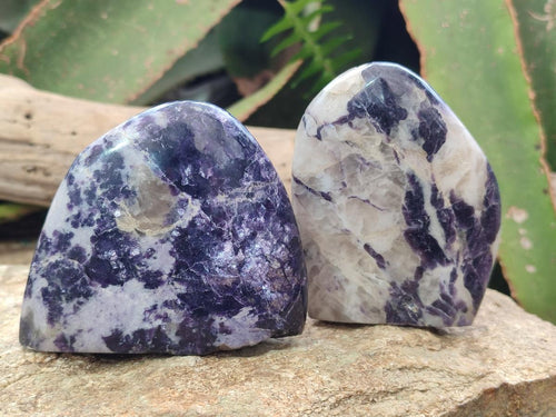 Polished Lepidolite Standing Display Pieces x 6 From Zimbabwe
