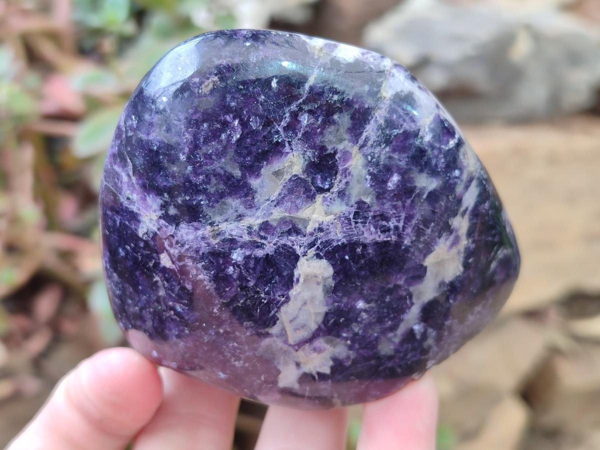 Polished Lepidolite Standing Display Pieces x 6 From Zimbabwe
