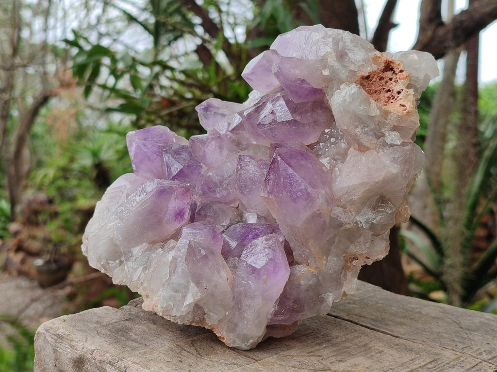Natural Jacaranda Amethyst Crystal Clusters x 2 From Mumbwa, Zambia