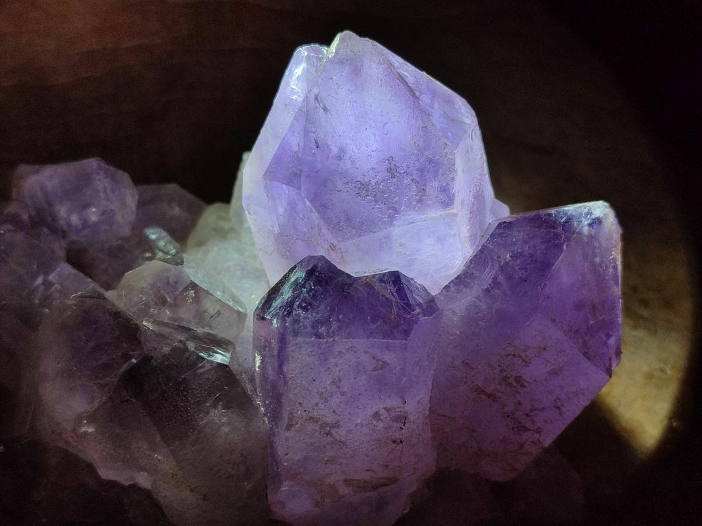 Natural Jacaranda Amethyst Crystal Clusters x 2 From Mumbwa, Zambia
