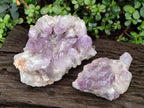 Natural Jacaranda Amethyst Crystal Clusters x 2 From Mumbwa, Zambia