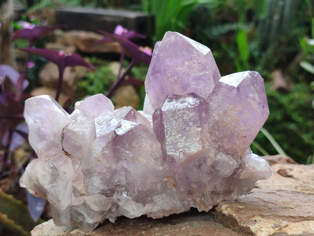 Natural Jacaranda Amethyst Crystal Clusters x 2 From Mumbwa, Zambia