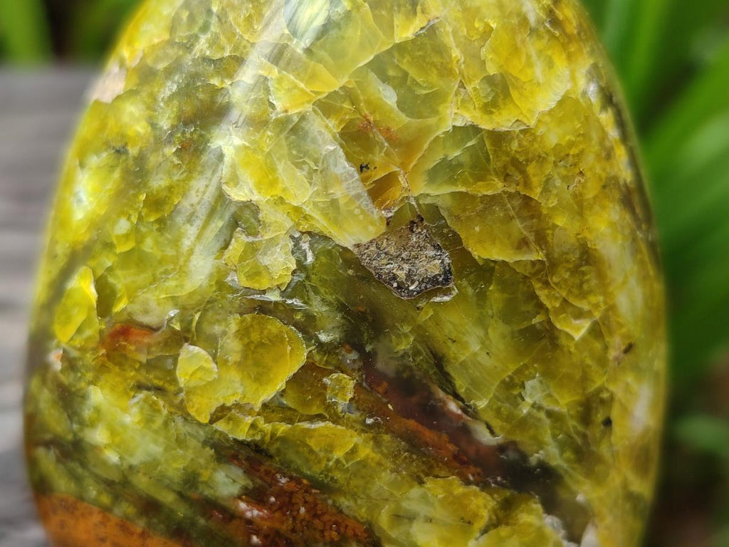 Polished Green Opal Standing Display Pieces x 2 From Betroka, Madagascar
