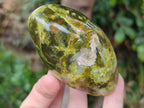 Polished Green Opal Standing Display Pieces x 2 From Betroka, Madagascar