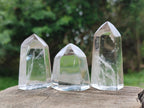 Polished Clear Quartz Display Crystals x 12 From Madagascar