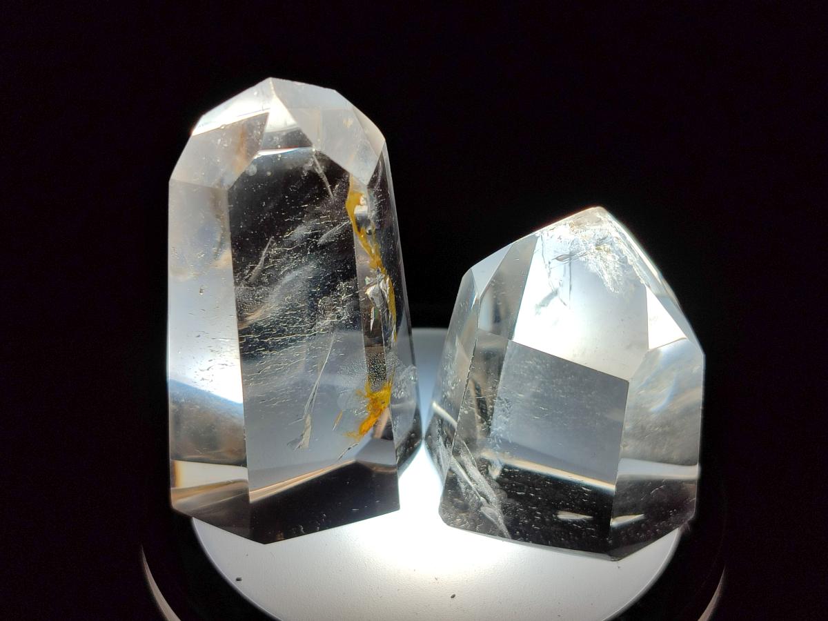 Polished Clear Quartz Display Crystals x 12 From Madagascar