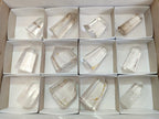 Polished Clear Quartz Display Crystals x 12 From Madagascar