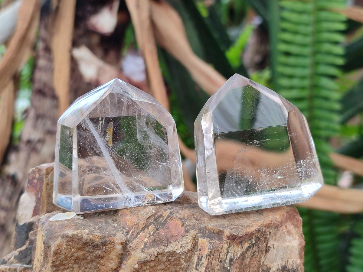 Polished Clear Quartz Display Crystals x 12 From Madagascar