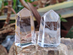 Polished Clear Quartz Display Crystals x 12 From Madagascar