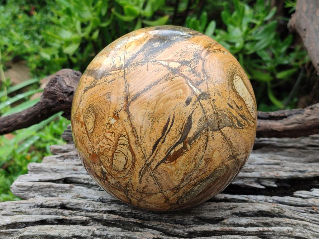 Polished XL Picture Stone Jasper Sphere x 1 From Ais-Ais, Namibia - Toprock Gemstones and Minerals 