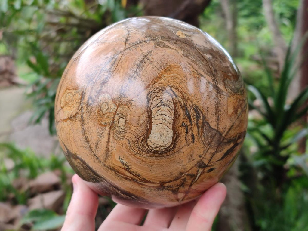 Polished XL Picture Stone Jasper Sphere x 1 From Ais-Ais, Namibia - Toprock Gemstones and Minerals 