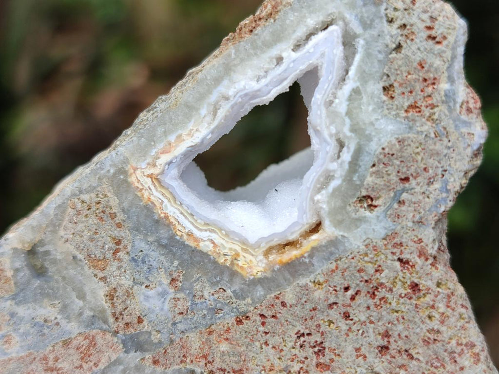 Polished One Side Blue Lace Agate Geodes x 12 From Nsanje, Malawi