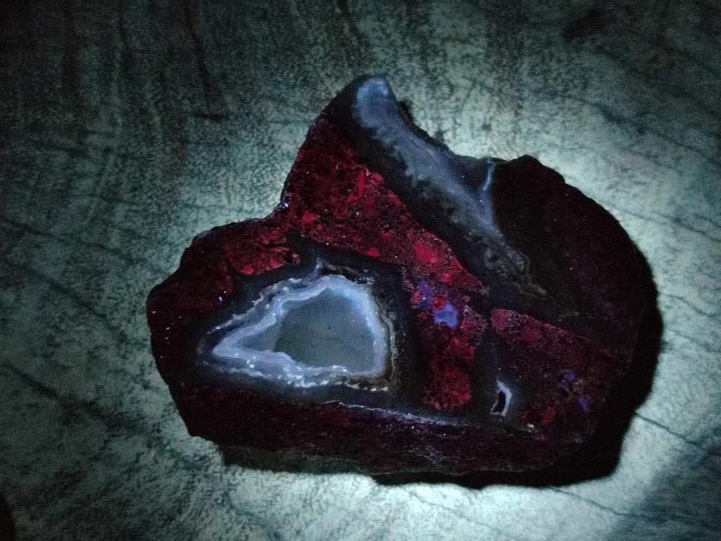 Polished One Side Blue Lace Agate Geodes x 12 From Nsanje, Malawi