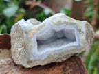 Polished One Side Blue Lace Agate Geodes x 12 From Nsanje, Malawi