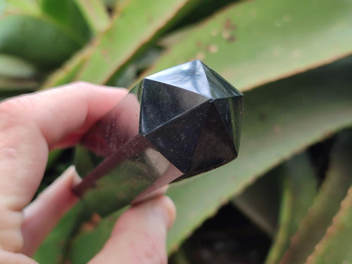 Polished Black Basalt Display Crystals x 6 From Madagascar