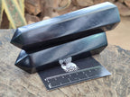 Polished Black Basalt Display Crystals x 6 From Madagascar