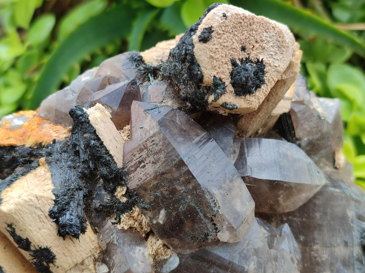 Natural Smokey Quartz Custers with Inclusions x 2 From Erongo, Namibia