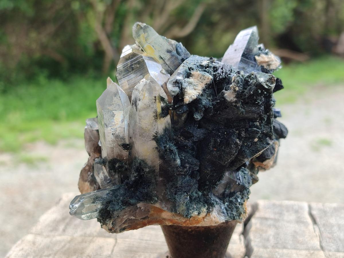Natural Smokey Quartz Custers with Inclusions x 2 From Erongo, Namibia