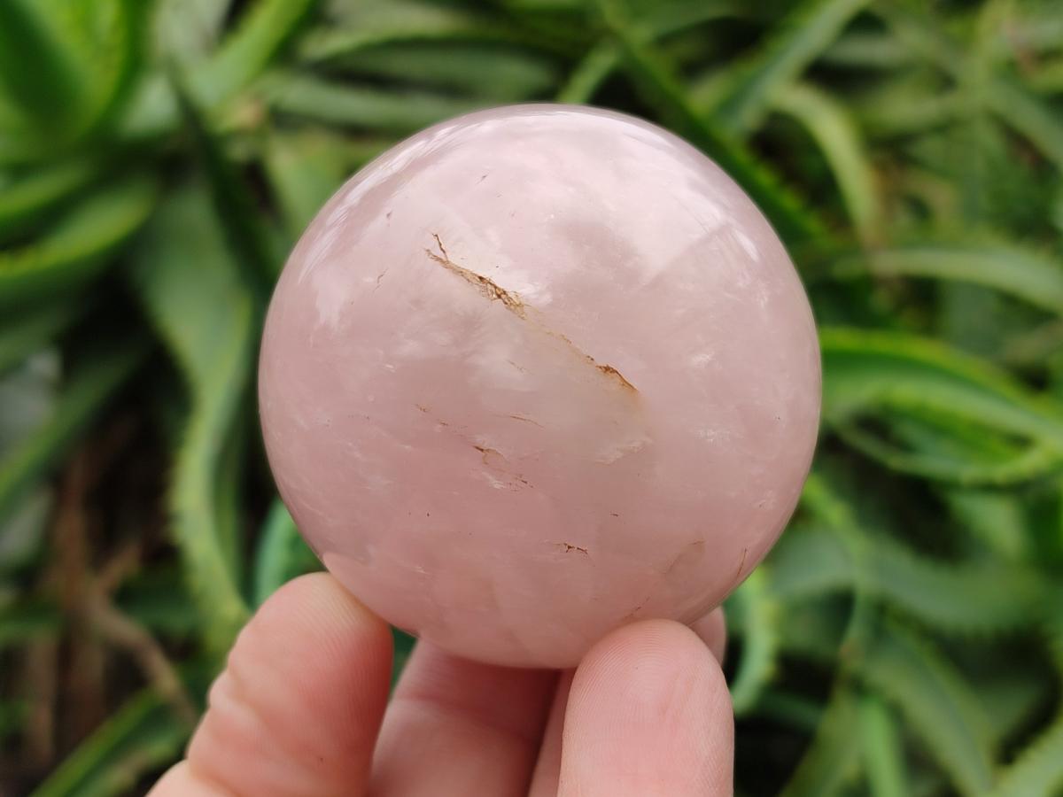 Polished Small Gemmy Rose Quartz Spheres x 7 From Madagascar